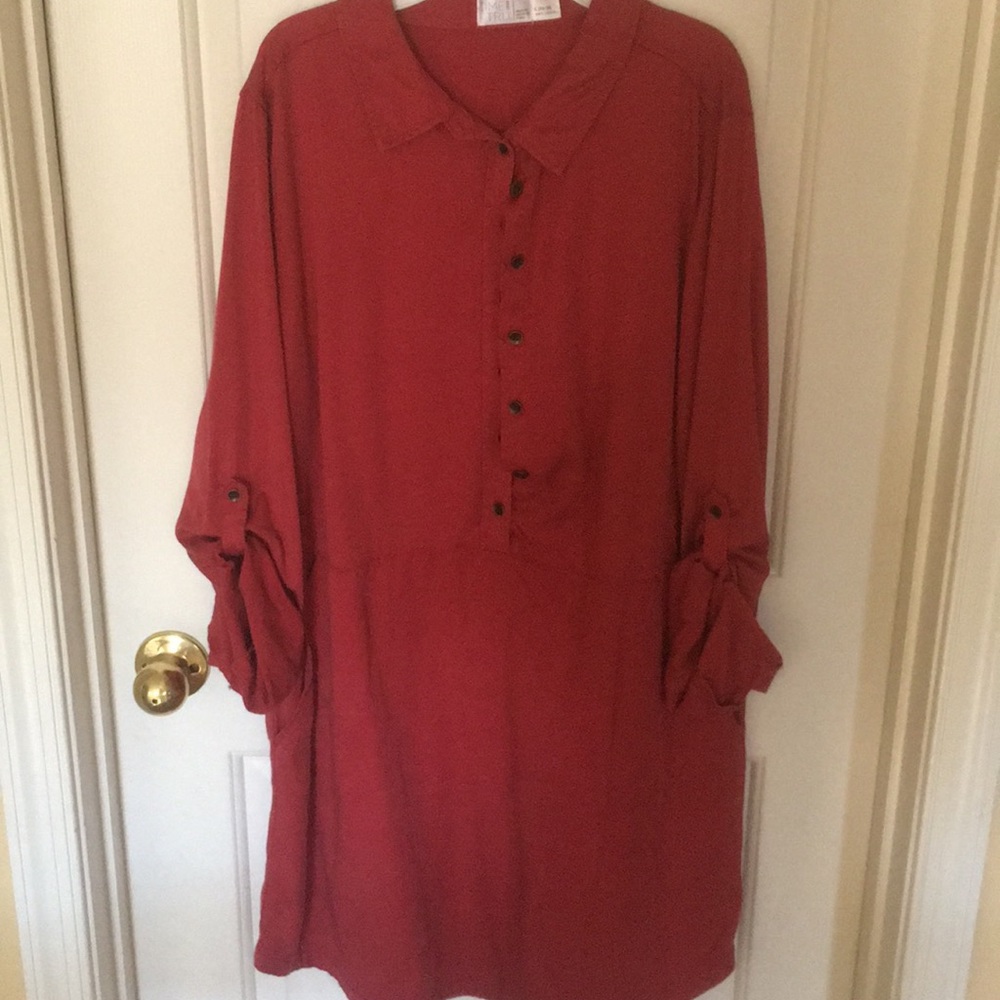 Button up dress with pockets